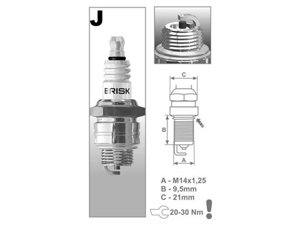 Sviečka Brisk JR19