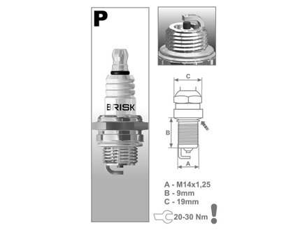 Sviečka Brisk PR15YC