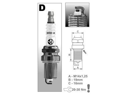 Sviečka Brisk DR15YC
