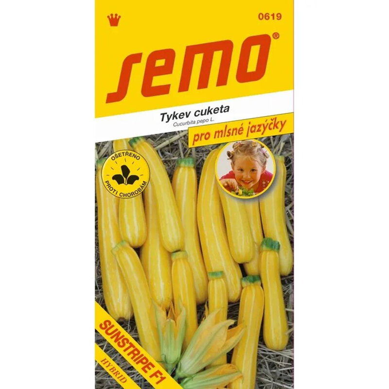 Tekvica cuketa - Sunstripe F1 žltá, 10 s