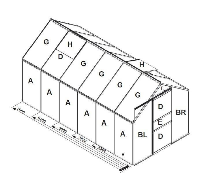 náhradné presklenie pre skleník VITAVIA VENUS 3800 PC 6 mm LG3061 náhradné presklenie pre skleník VITAVIA VENUS 3800 PC 6 mm LG3061