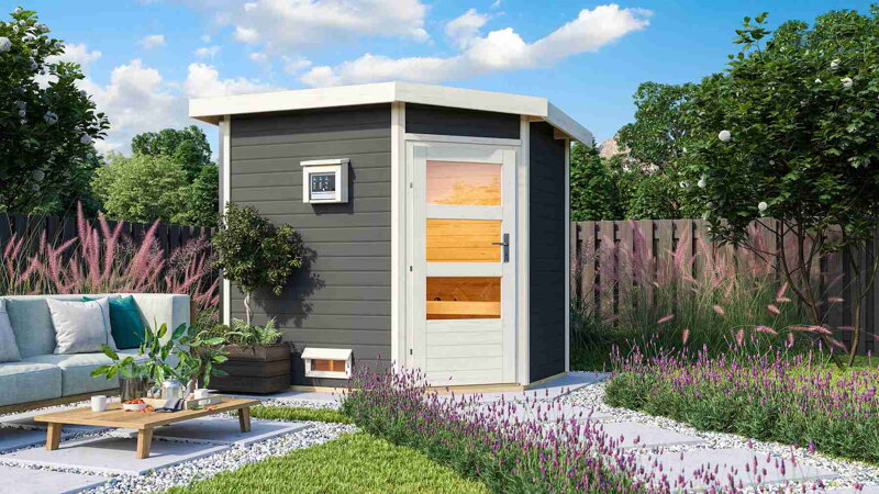 fínska sauna KARIBU MIKKA (27102) terragrau LG3769