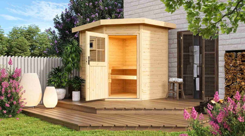 fínska sauna KARIBU PEKKA (92231) natur LG3846