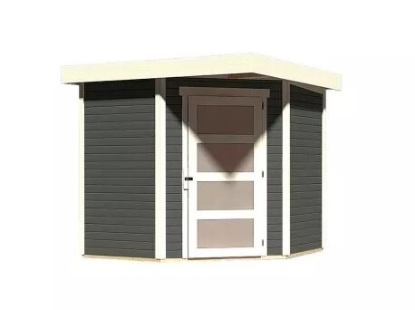 drevený domček KARIBU SCHWANDORF 3 (73468) terragrau LG3890