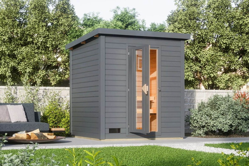 fínska sauna KARIBU HYTTI 2 (97707) terragrau LG4145