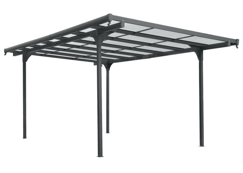 hliníková pergola LANITPLAST ALU 53 antracit + číry PC LG4148 hliníková pergola LANITPLAST ALU 53 antracit + číry PC LG4148