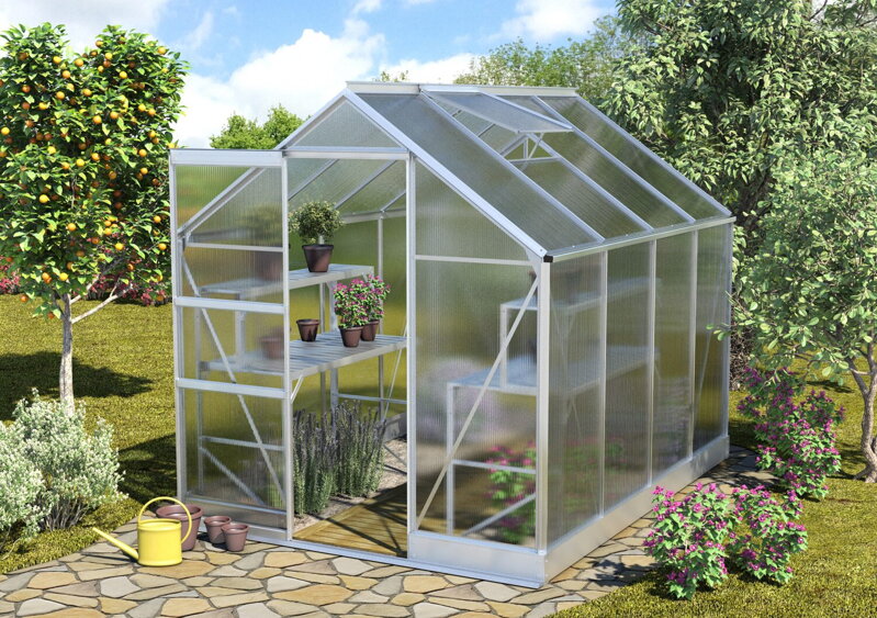 skleník VITAVIA APOLLO 5000 PC 4 mm strieborný LG4399