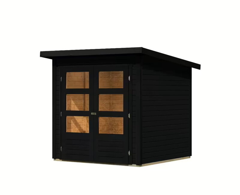 drevený domček KARIBU STOCKACH 2 (10252) čierny LG4442