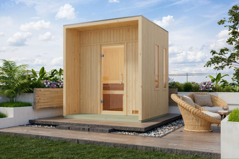 fínska sauna KARIBU ARCADIA (34254) natur LG4612