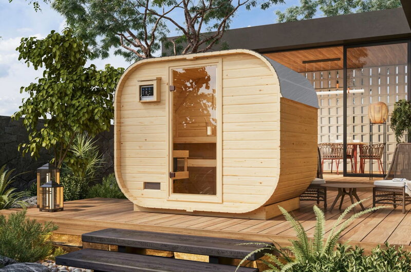fínska sauna KARIBU QUADRO 1 PLUS (35445) natur LG4614