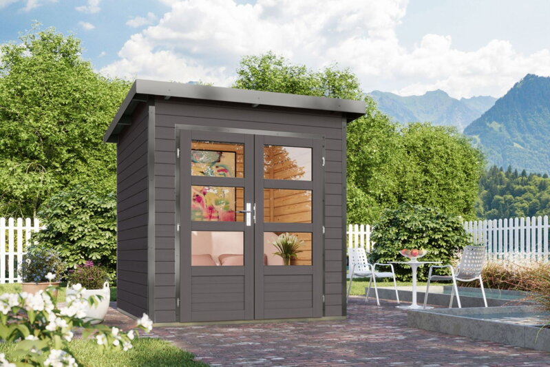 hybridný domček KARIBU PLUTO 1 (48184) terragrau / sivý LG4874