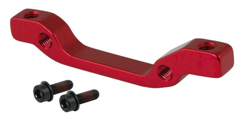 FORCE adaptér predný POST/ STAND 160mm, červený FORCE adaptér predný POST/ STAND 160mm, červený