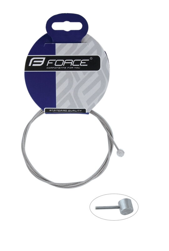 FORCE lanko brzdové MTB 2,0m / 1,5mm, NEREZ, balené FORCE lanko brzdové MTB 2,0m / 1,5mm, NEREZ, balené
