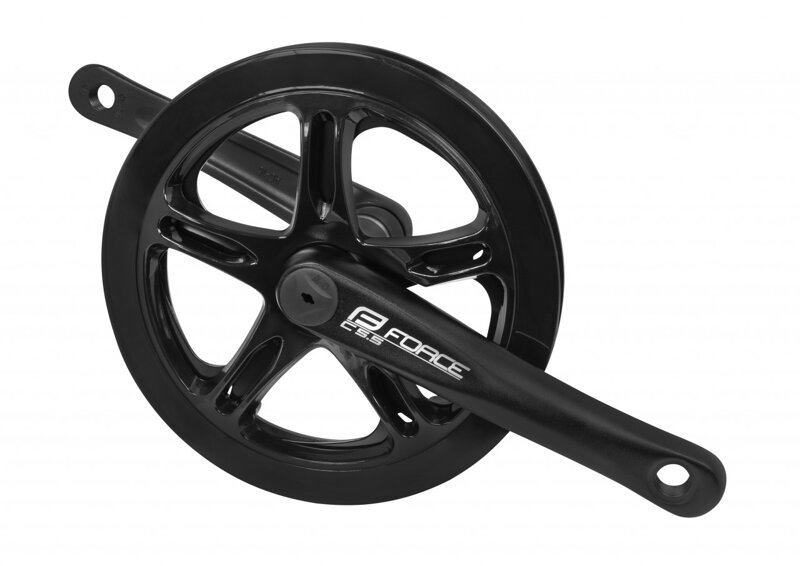 FORCE kľuky C5.5 Al 48Z 170 mm s krytom, čierne FORCE kľuky C5.5 Al 48Z 170 mm s krytom, čierne
