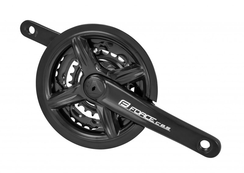 FORCE kľuky C8.5 Al 42/34 / 24z kryt 170mm, čierne FORCE kľuky C8.5 Al 42/34 / 24z kryt 170mm, čierne