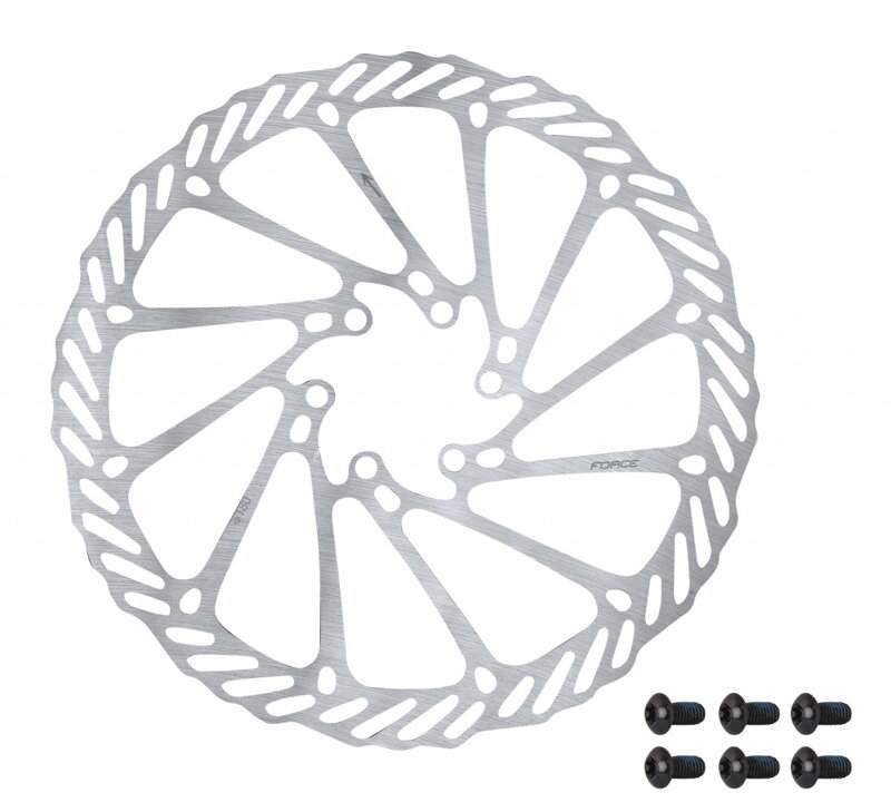FORCE kotúč brzdový -2 180 mm, 6 dier, strieborný FORCE kotúč brzdový -2 180 mm, 6 dier, strieborný