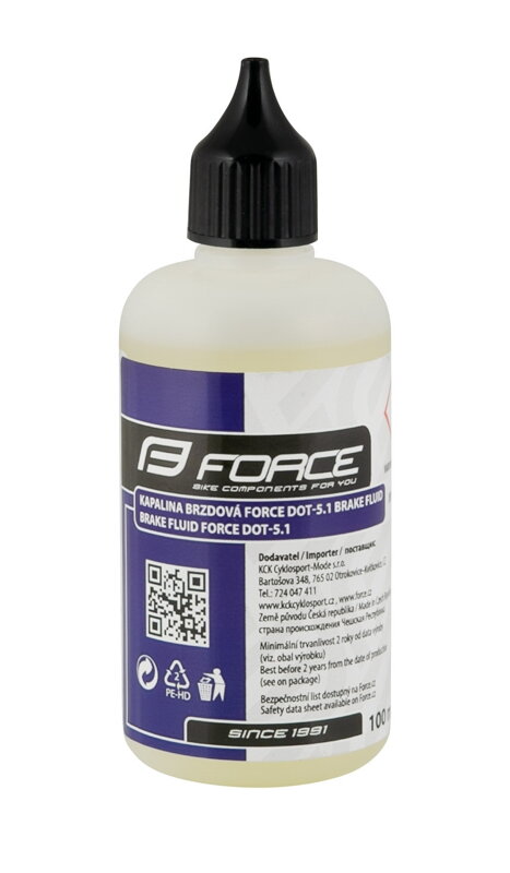 FORCE kvapalina brzdová DOT-5.1 Brake Fluid, 100ml FORCE kvapalina brzdová DOT-5.1 Brake Fluid, 100ml