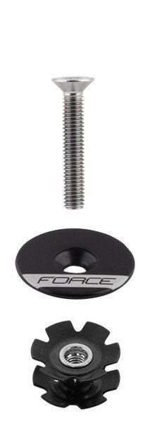 FORCE ježko riadenie AHEAD 1 1/8" Al, čierny, plochý FORCE ježko riadenie AHEAD 1 1/8" Al, čierny, plochý
