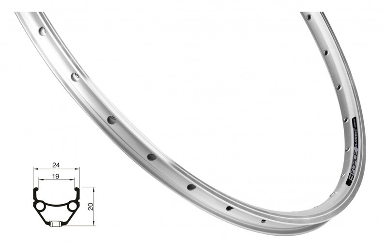 Force ráfik CLASSIC 622x19 32dier, strieborný