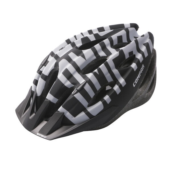 Extend prilba COMPAR Black-white S/M (55-58cm), matt