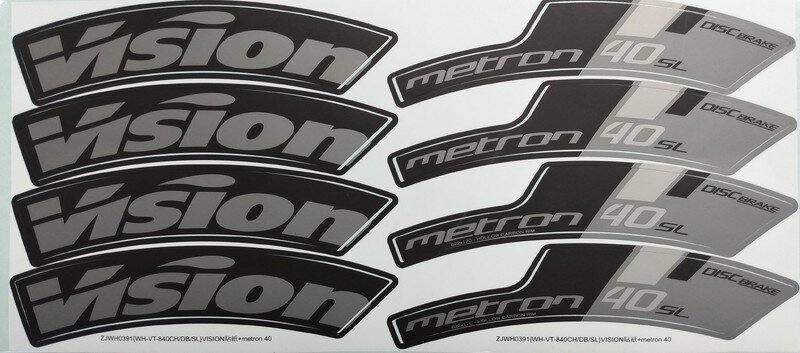 VISION ráfikové samolepky METRON 40 DB gray/black CH