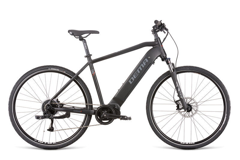 DEMA bicykel TERRAM 5 black-grey-red M/18'