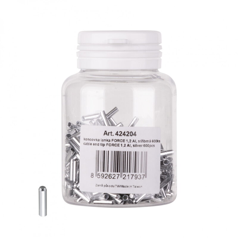 Force koncovka lanka 1,2 Al, strieborná 600ks