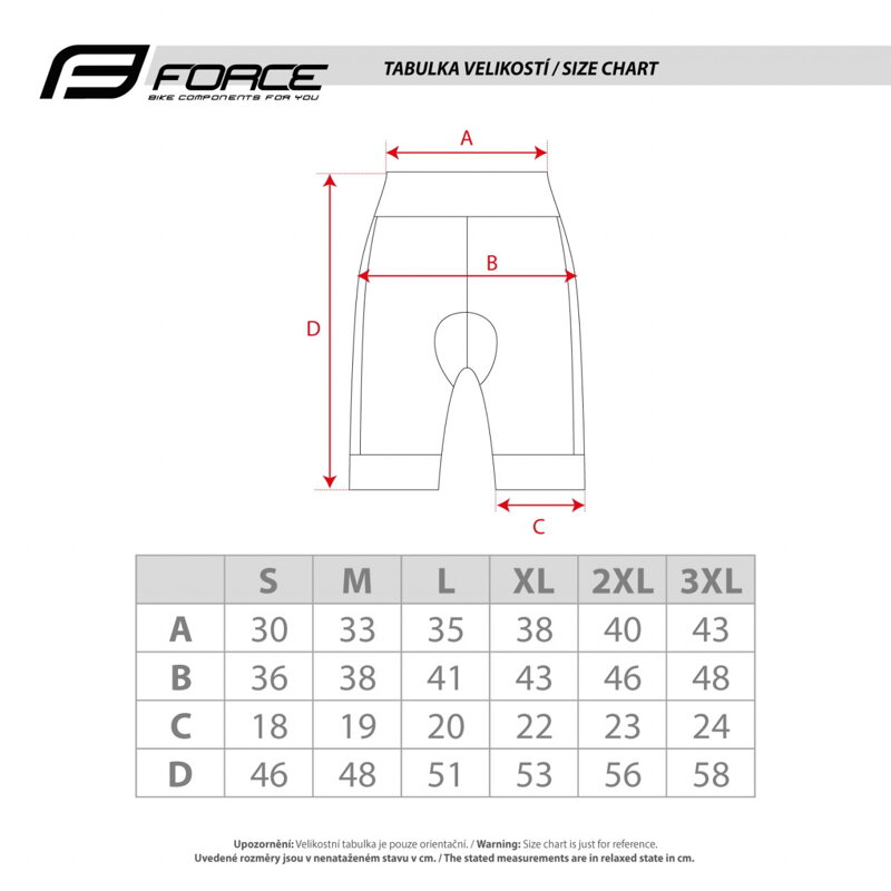 Force kraťasy F BRAVE LADY do pása s vložkou, čierne