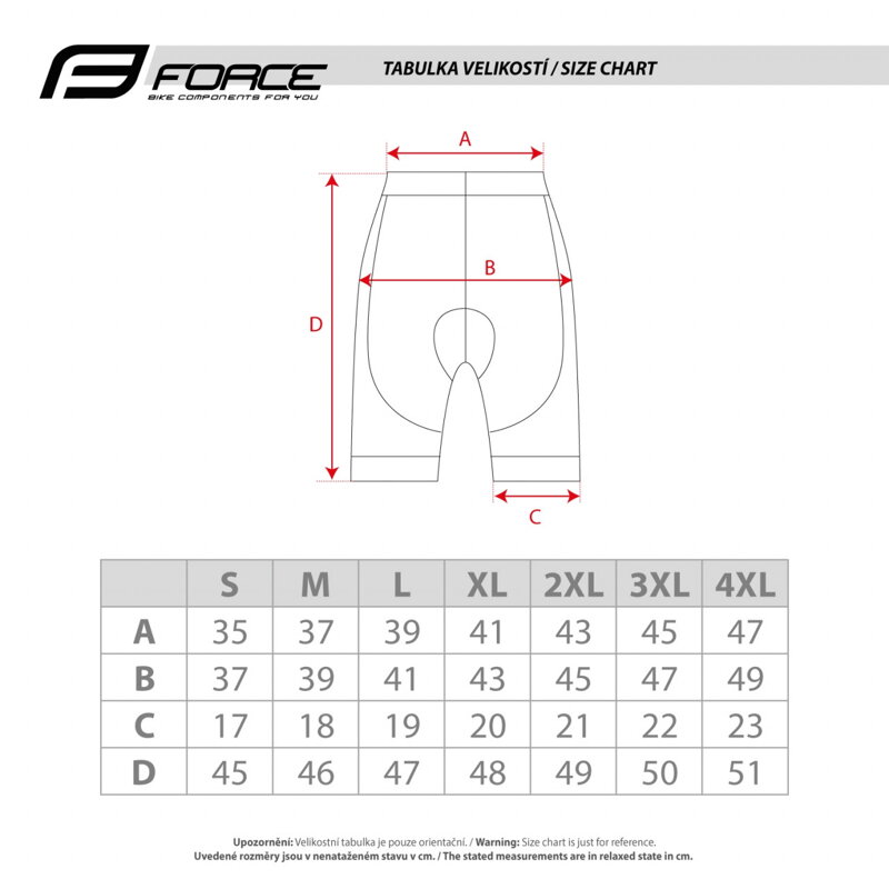 Force kraťasy F COMFORT do pása s vložkou, čierne
