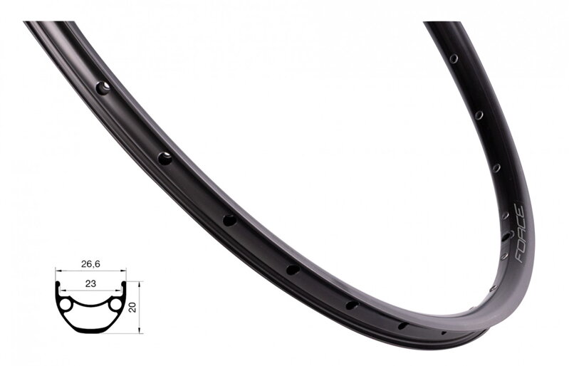 Force ráfik XC DISC 622x23, 32dier, čierny