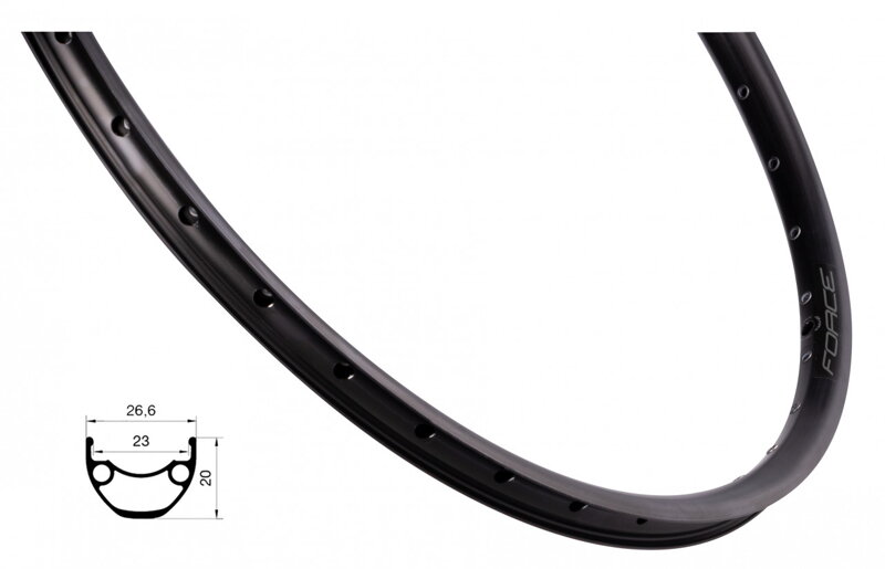 Force ráfik XC DISC 559x23, 32dier, čierny