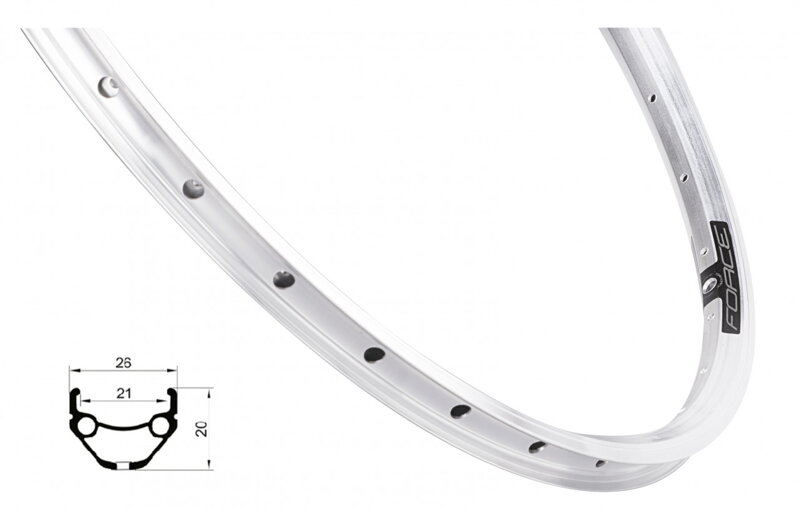 Force ráfik PRIME 559x21, 36dier, strieborný