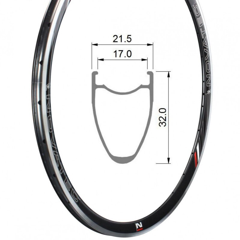 Novatec Rim RWA32C, road, tubeless ready, 622-17, L12:R12, Dynamal, sleeved, anodized black, stickers SKC with Novatec logo (Rim like Jetfly) OEM (440g) Novatec Rim RWA32C, road, tubeless ready, 622-17, L12:R12, Dynamal, sleeved, anodized black, stickers SKC with Novatec logo (Rim like Jetfly) OEM (440g)