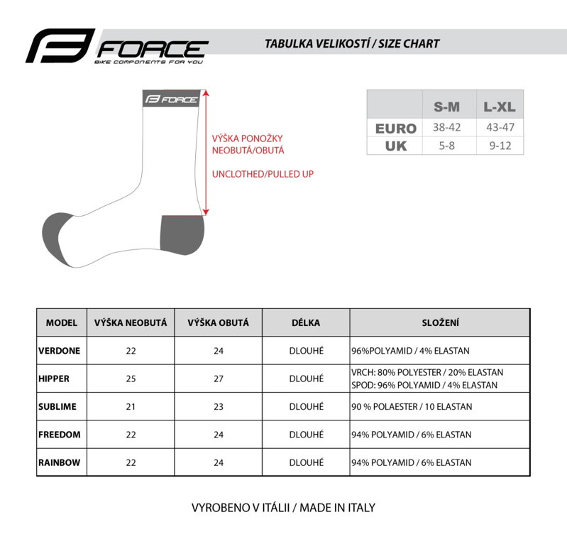Force ponožky HIPPER, biele