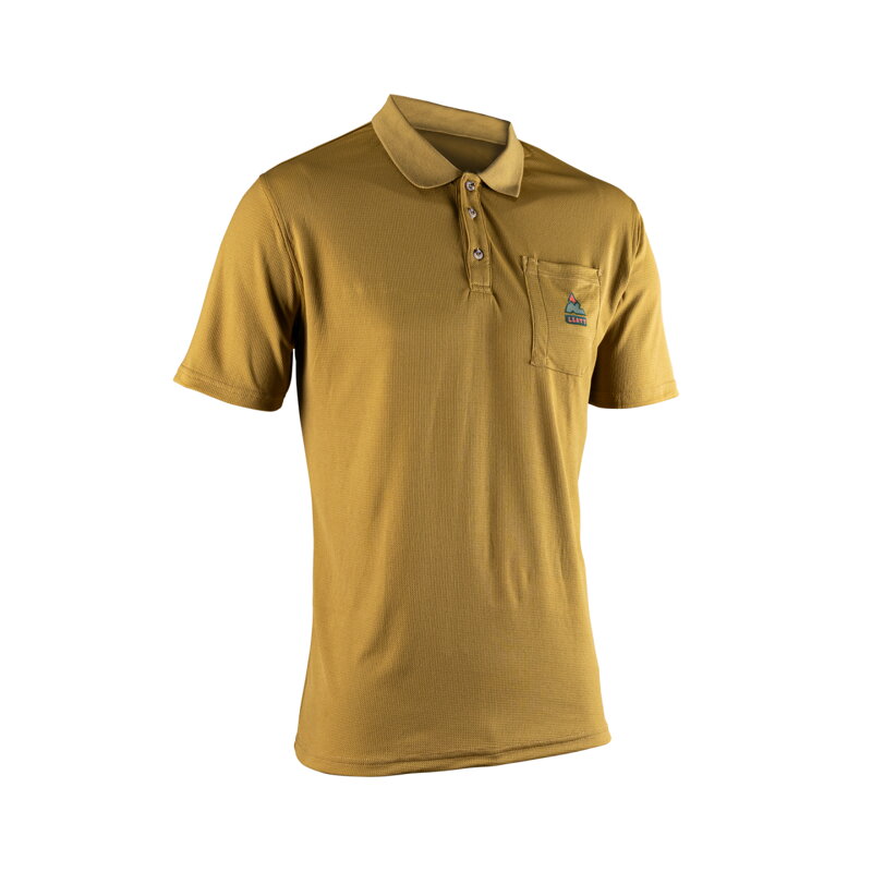 LEATT Polo tričko Team krátky rukáv  , Brass Brown