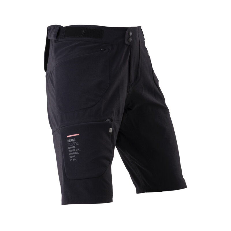 LEATT Shorts MTB Trail 6.0 Cargo  , Ghost Black