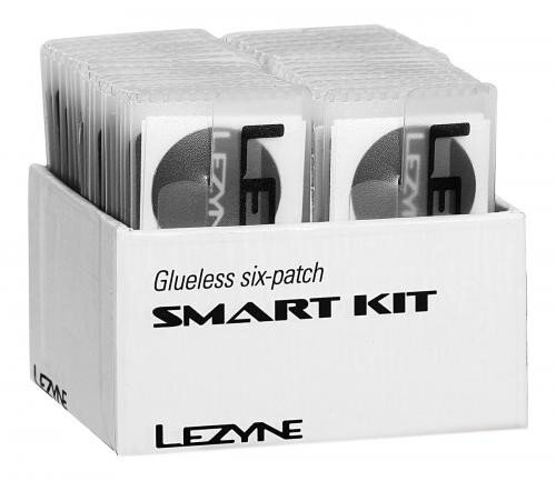 LEZYNE Sada samolepiacich záplat SMART KIT - box 34 sád 6 ks záplat + na plášť LEZYNE Sada samolepiacich záplat SMART KIT - box 34 sád 6 ks záplat + na plášť