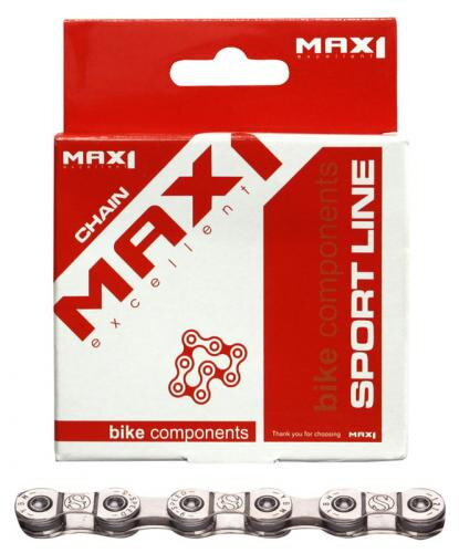 MAX1 Reťaz na bicykel - 9 speed, 116L Yaban, 116 článkov, strieborná MAX1 Reťaz na bicykel - 9 speed, 116L Yaban, 116 článkov, strieborná