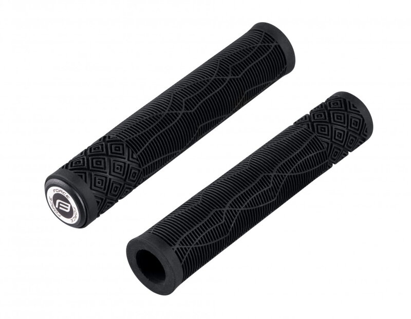 FORCE gripy BMX160 gumové, čierne, balené FORCE gripy BMX160 gumové, čierne, balené