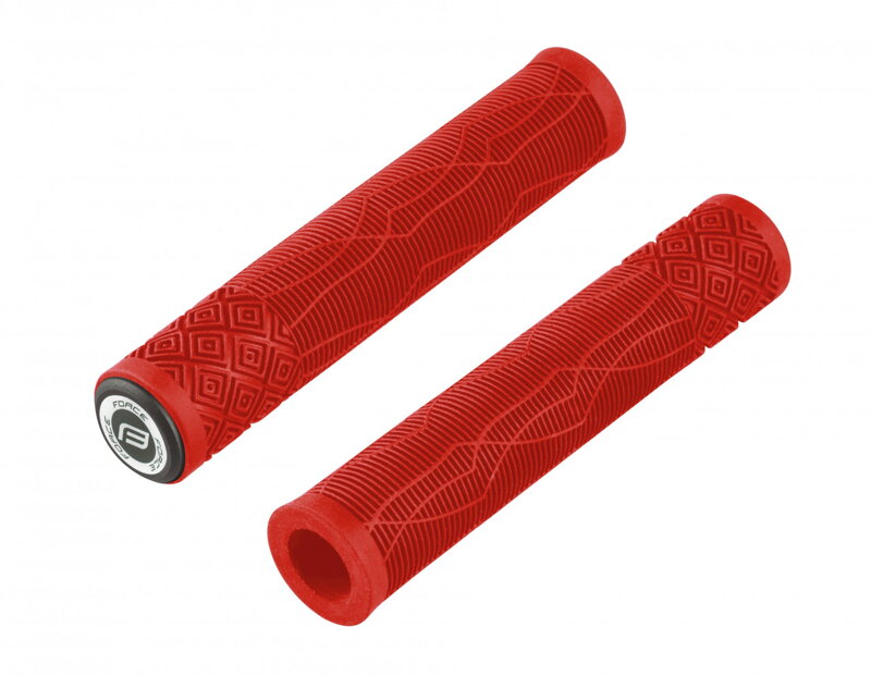 FORCE gripy BMX160 gumové, červené, balené FORCE gripy BMX160 gumové, červené, balené