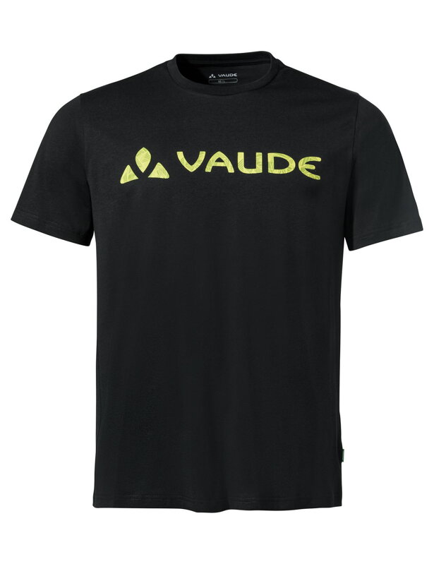 Vaude bavlnené tričko Logo, pánske, black/yellow Vaude bavlnené tričko Logo, pánske, black/yellow