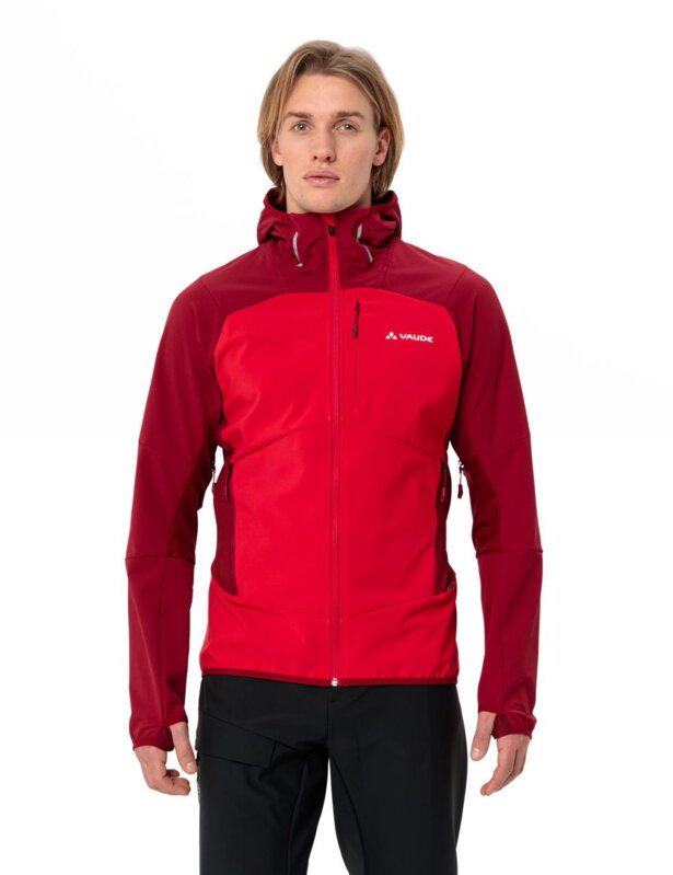 Vaude softshellová bunda Larice V, pánska, červená