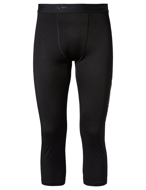 Vaude termo spodky Monviso Wool 3/4, pánske, black Vaude termo spodky Monviso Wool 3/4, pánske, black