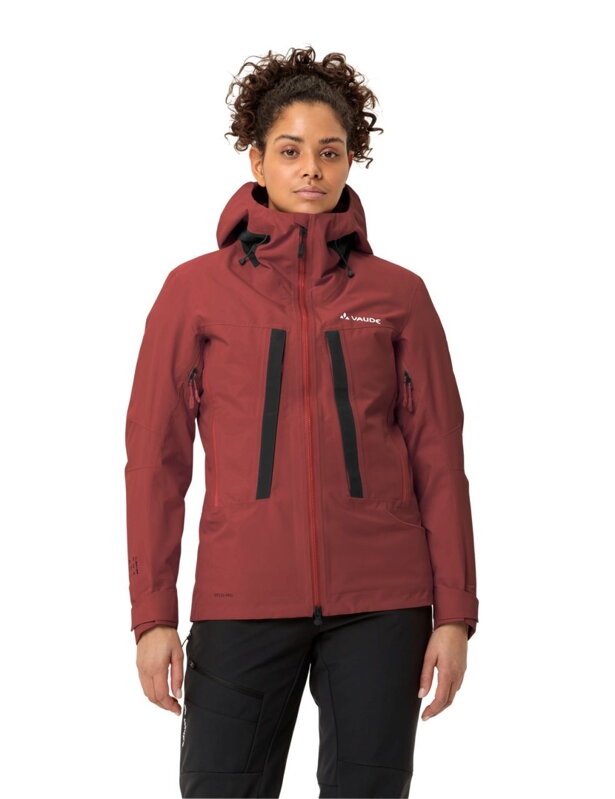 Vaude hardshell bunda Monviso 2,5L, dámska, červená (redeva)
