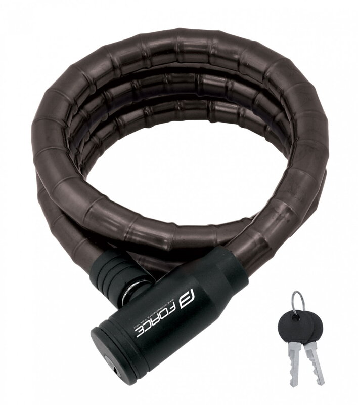 FORCE zámok článkový, bez držiaku, 150cm / 18mm, čierny FORCE zámok článkový, bez držiaku, 150cm / 18mm, čierny