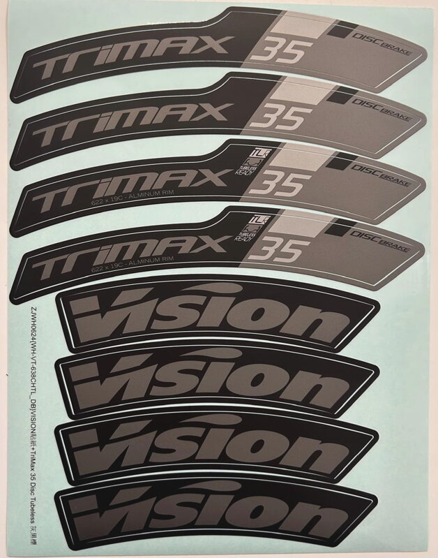 VISION nálepky na ráfik TRIMAX 35 DB CH-TL (1set)
