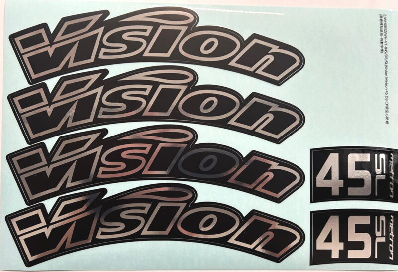 VISION nálepky na ráfik METRON 45 SL DB mirror silver (1set) TEAM 2025