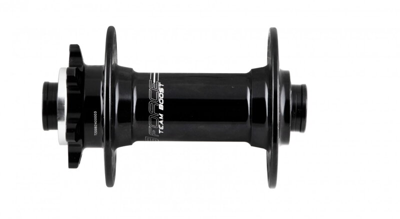 FORCE náboj predný TEAM BOOST 15mm, 6d, k.32 dier, čierny FORCE náboj predný TEAM BOOST 15mm, 6d, k.32 dier, čierny