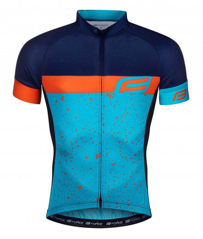 FORCE dres SPRAY krátky rukáv, modro-oranžový FORCE dres SPRAY krátky rukáv, modro-oranžový