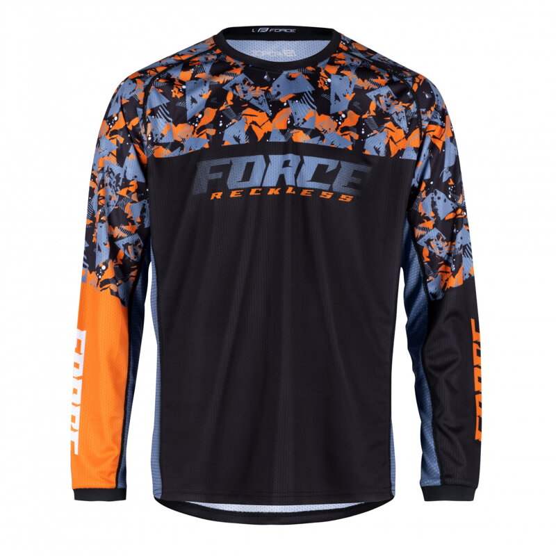 FORCE dres RECKLESS dlhý rukáv, čierno-oranžový FORCE dres RECKLESS dlhý rukáv, čierno-oranžový